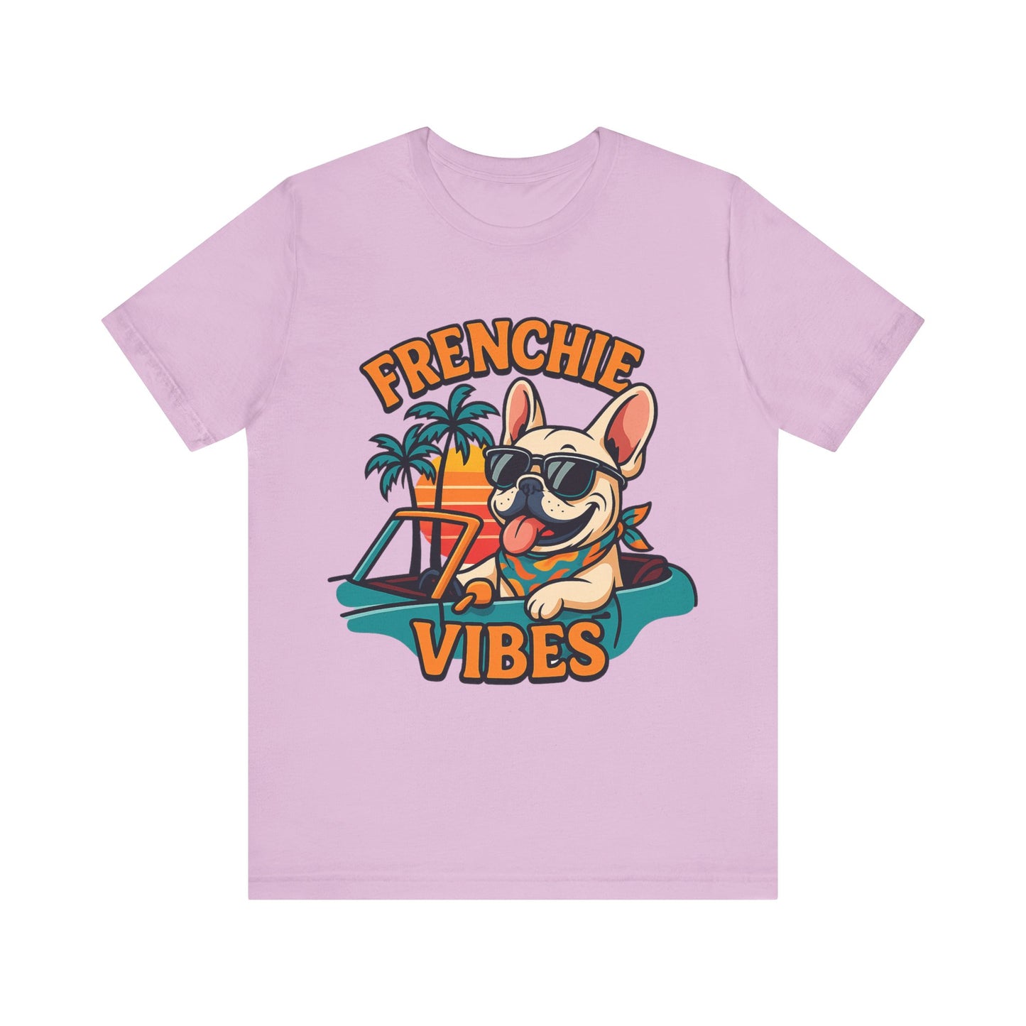 Frenchie Vibes Unisex Tee - French Bulldog, Dog Lover.