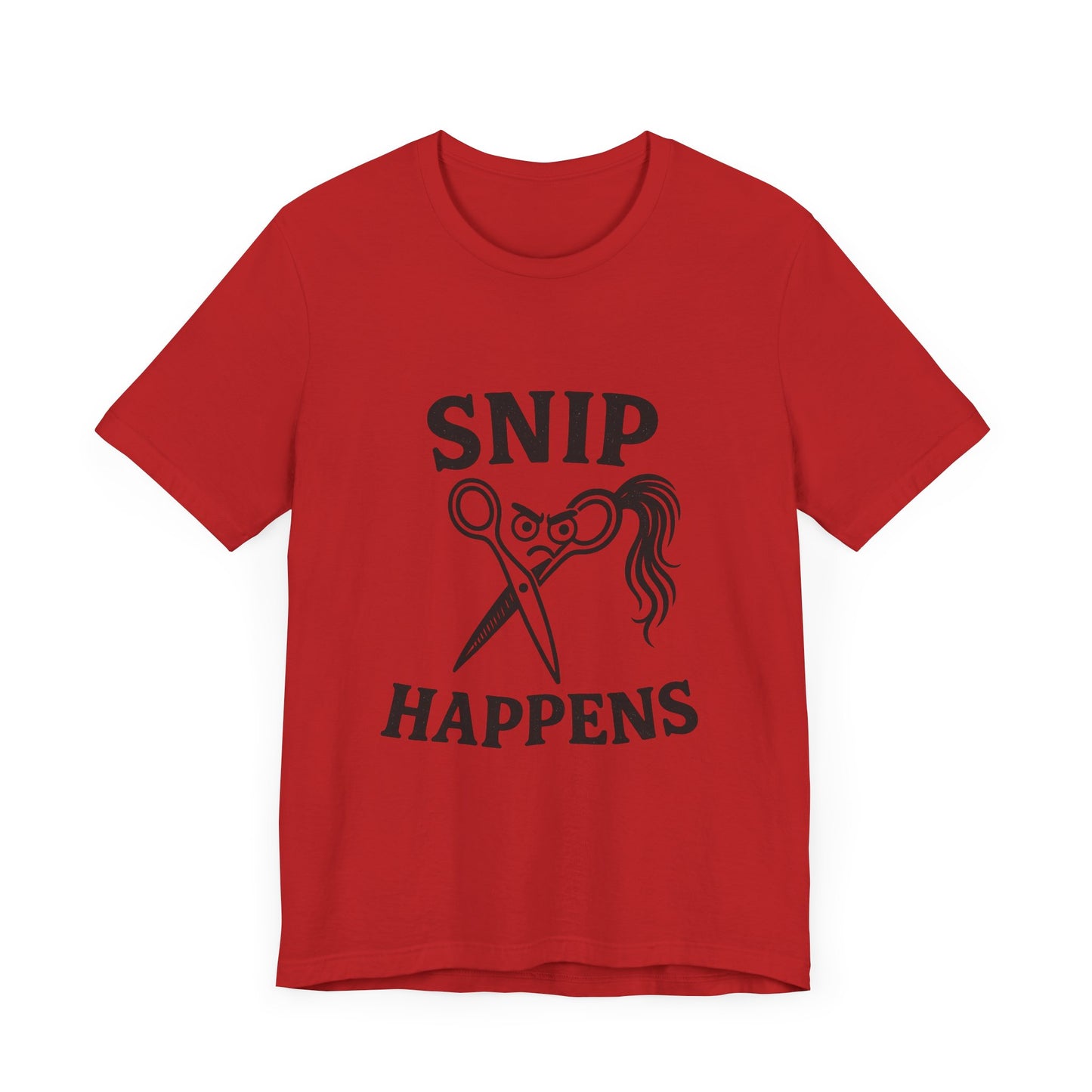Funny Hair Stylist Tee, Snip Happens Shirt, Hairdresser Gift, Unisex Jersey Tee.