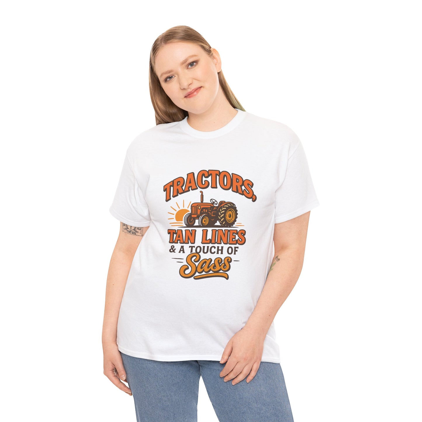 Tractor Sass Tee - Fun Farm Shirt for Country Lovers, Gift for Farmers, Summer Vibes.