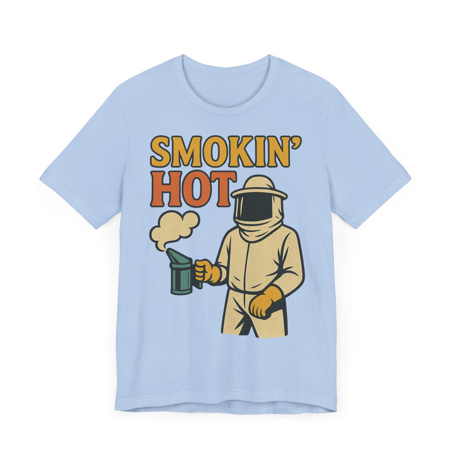 Smokin' Hot Bee Keeper Tee | Fun Graphic T-Shirt, Beekeeping Gift, Funny Summer Shirt.