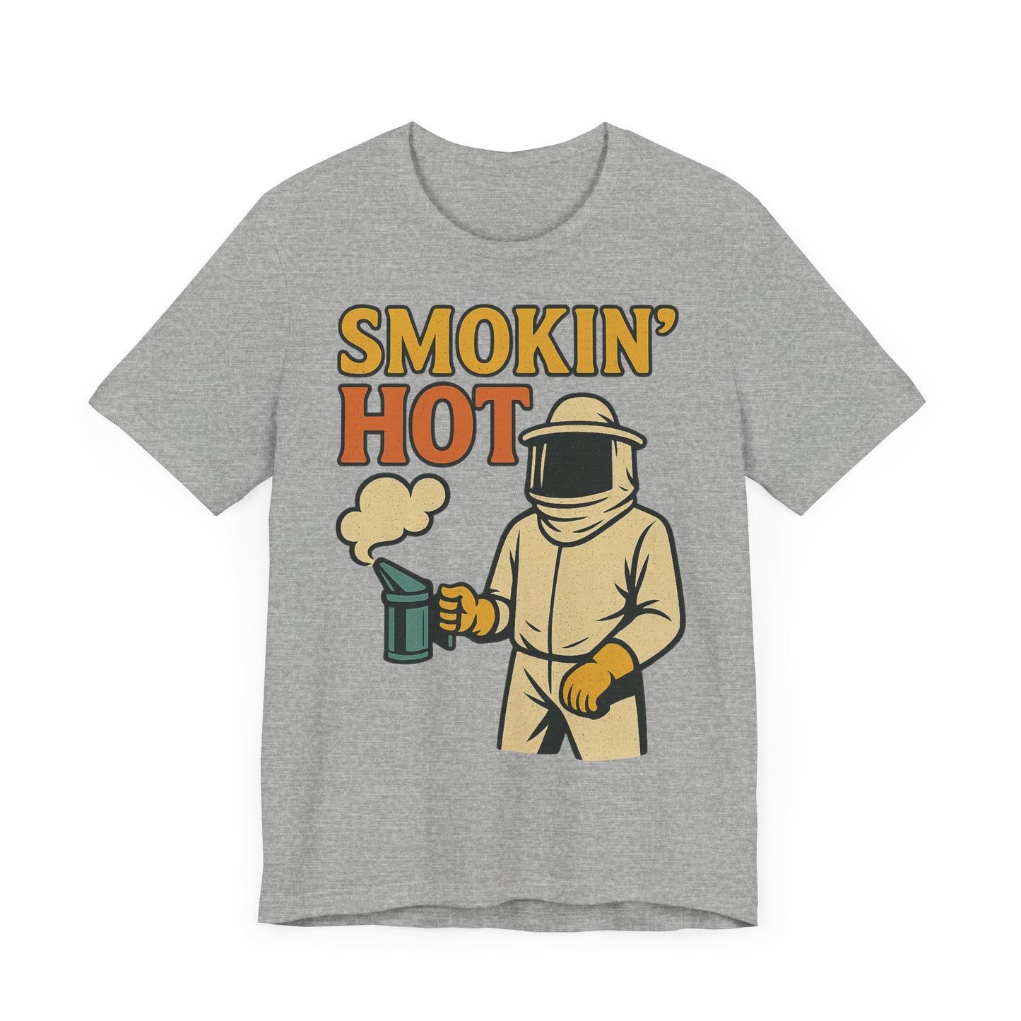 Smokin' Hot Bee Keeper Tee | Fun Graphic T-Shirt, Beekeeping Gift, Funny Summer Shirt.