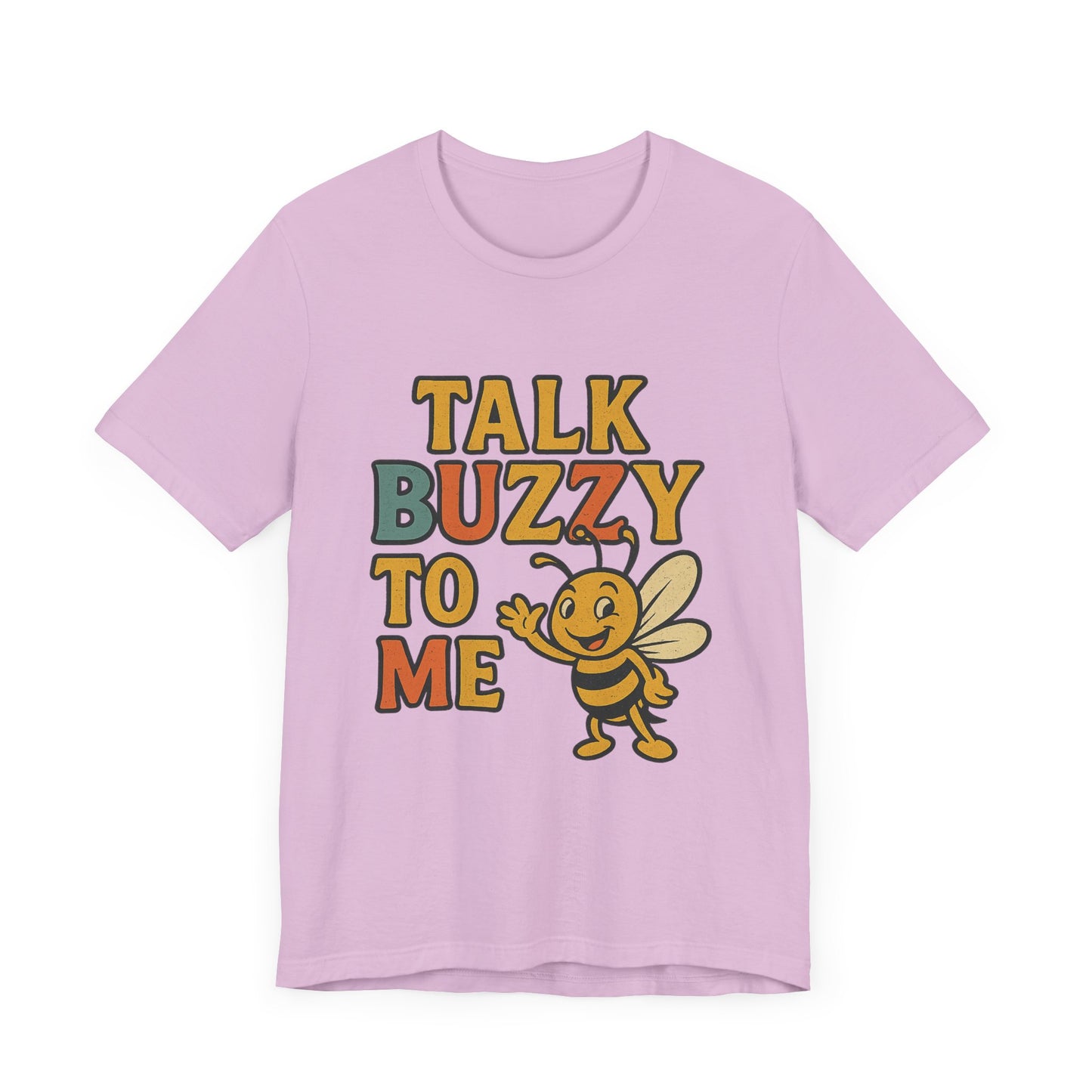 Cute Bee Graphic Tee - "Talk Buzz to Me" Unisex Jersey T-Shirt, Perfect Gift for Bee Lovers.
