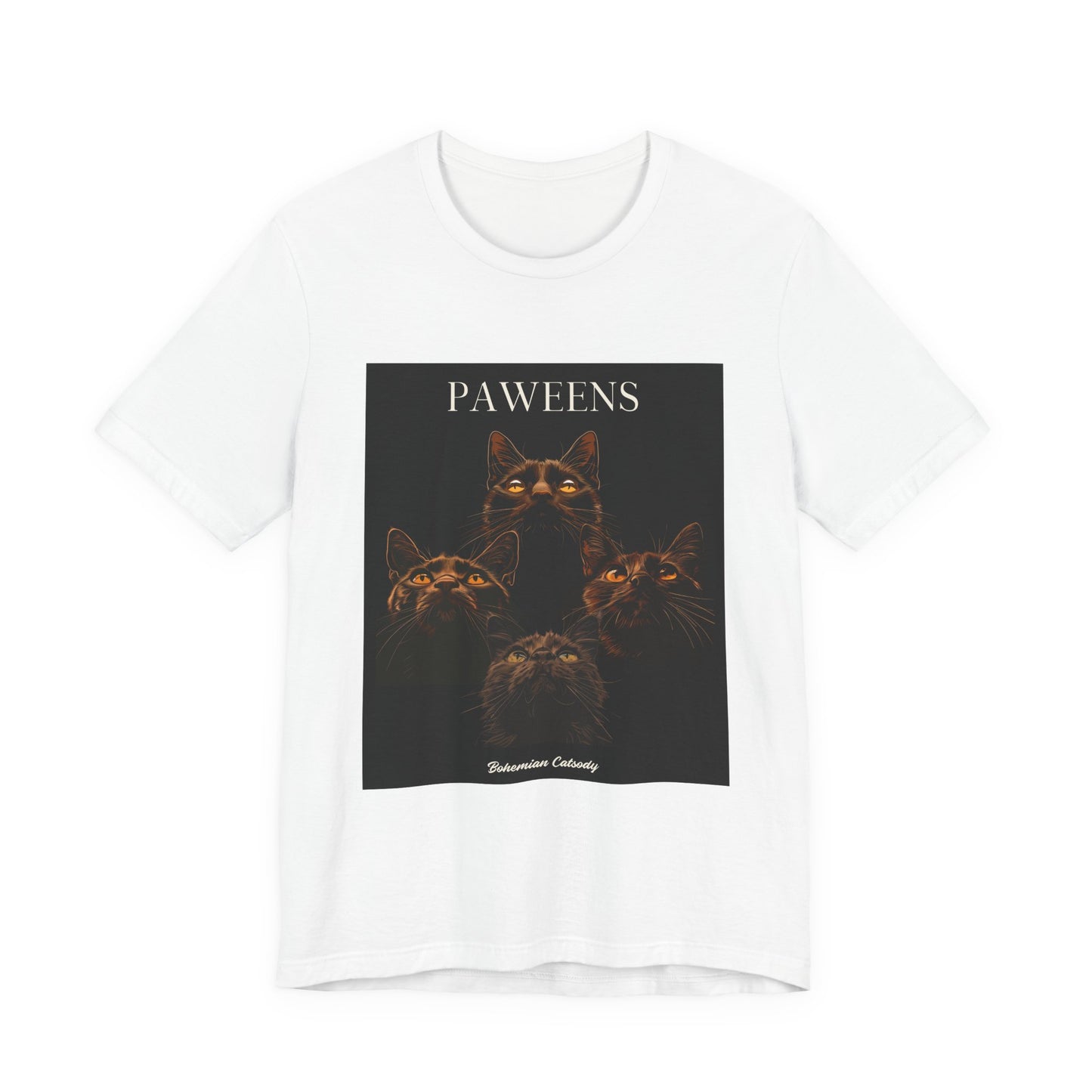 Pawfens Cat Graphic Tee, Cat Lover Gift, Unisex T-Shirt, Cute Animal Apparel, Pet Adoption Awareness, Paw Print Design