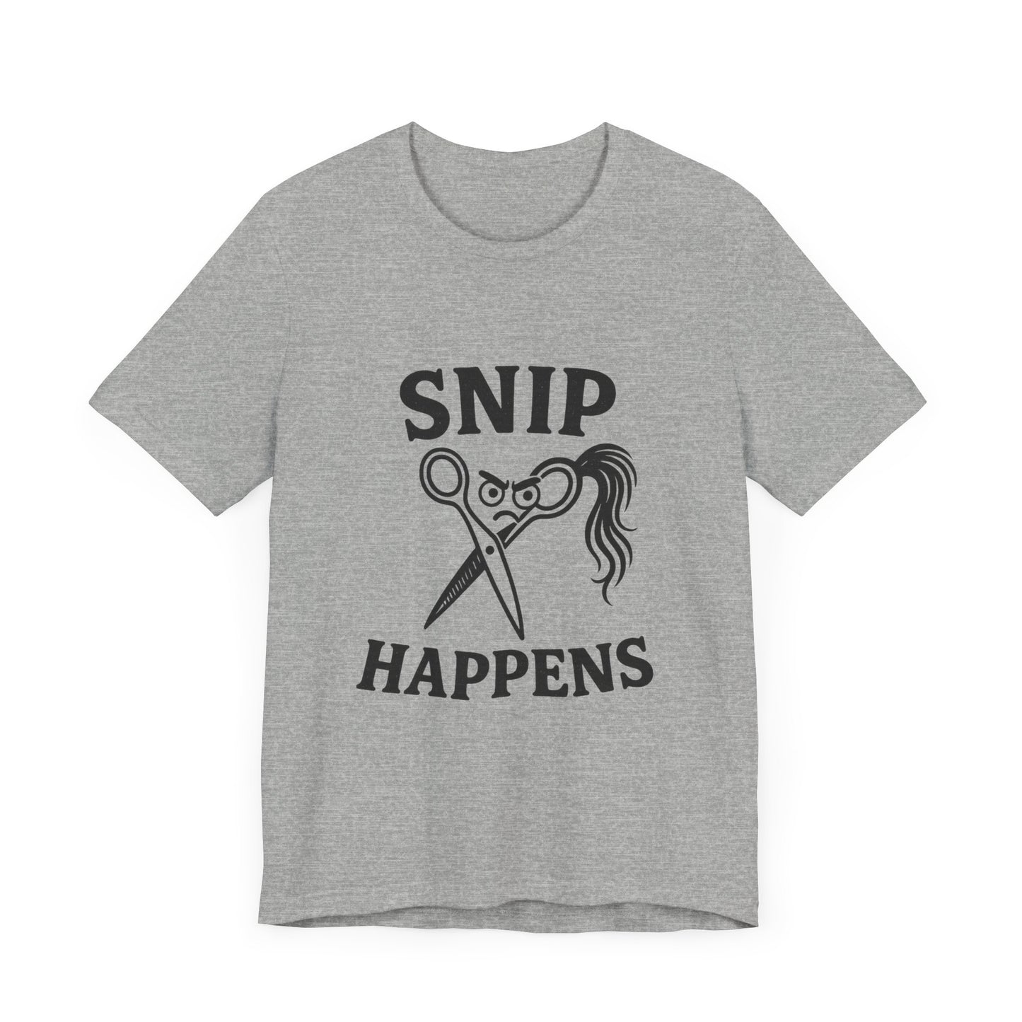 Funny Hair Stylist Tee, Snip Happens Shirt, Hairdresser Gift, Unisex Jersey Tee.
