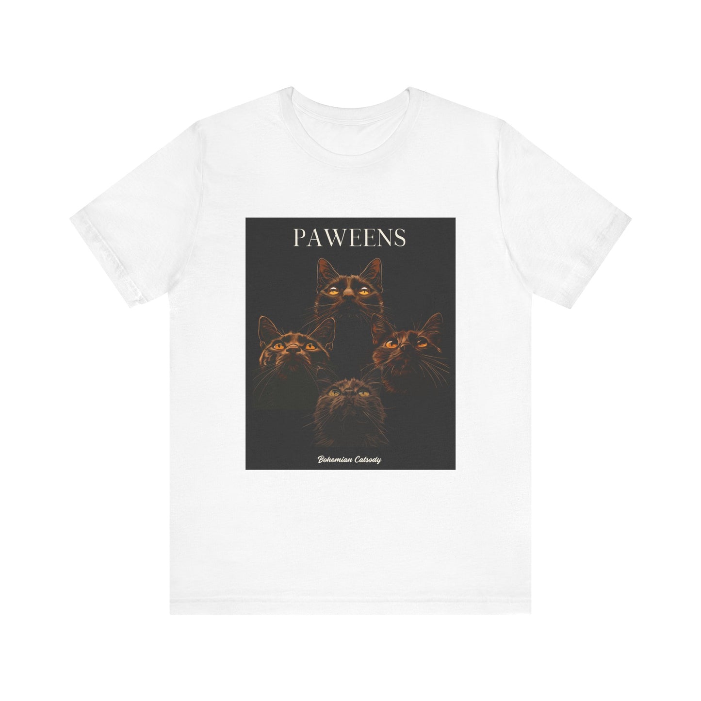 Pawfens Cat Graphic Tee, Cat Lover Gift, Unisex T-Shirt, Cute Animal Apparel, Pet Adoption Awareness, Paw Print Design