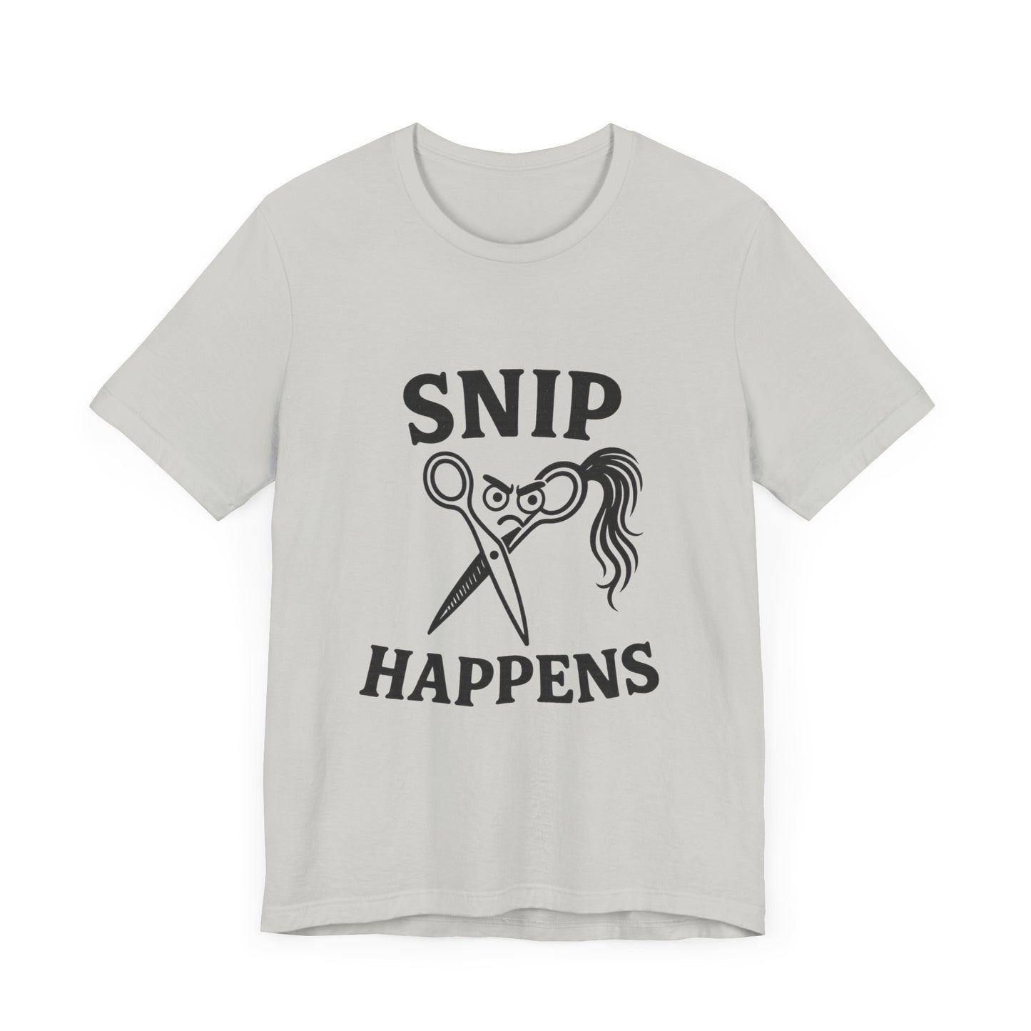 Funny Hair Stylist Tee, Snip Happens Shirt, Hairdresser Gift, Unisex Jersey Tee.