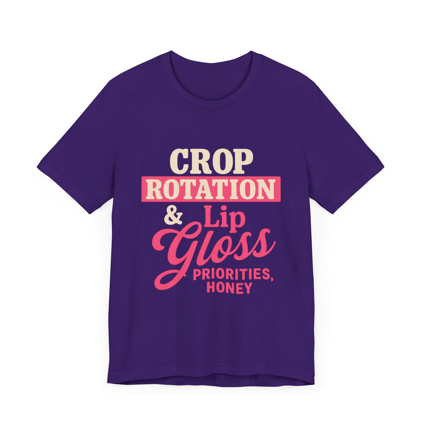 Crop Rotation & Lip Gloss Tee, Women's Farming Top.