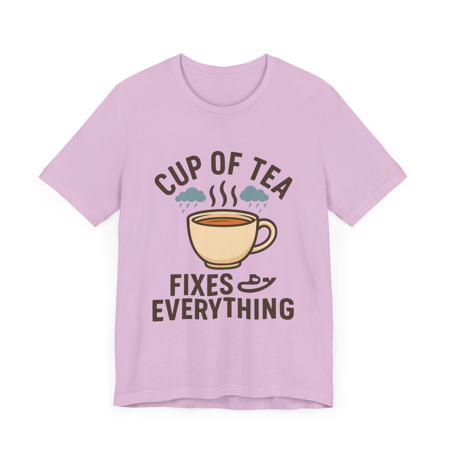 Tea Lovers Unisex Tee - "Cup of Tea Fixes Everything" - Perfect For Tea Lovers.