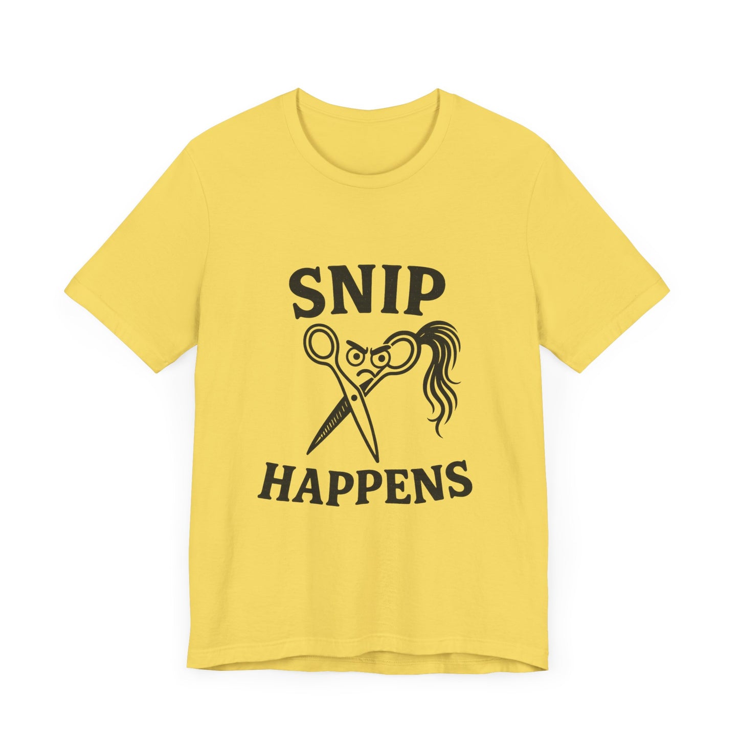 Funny Hair Stylist Tee, Snip Happens Shirt, Hairdresser Gift, Unisex Jersey Tee.