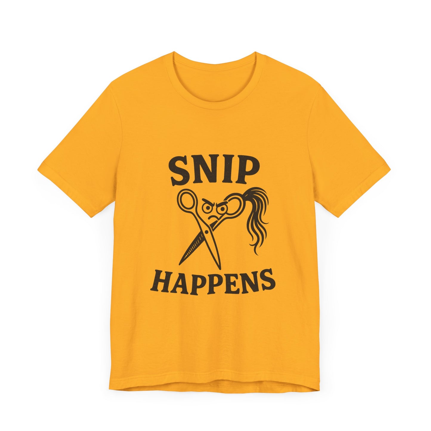 Funny Hair Stylist Tee, Snip Happens Shirt, Hairdresser Gift, Unisex Jersey Tee.