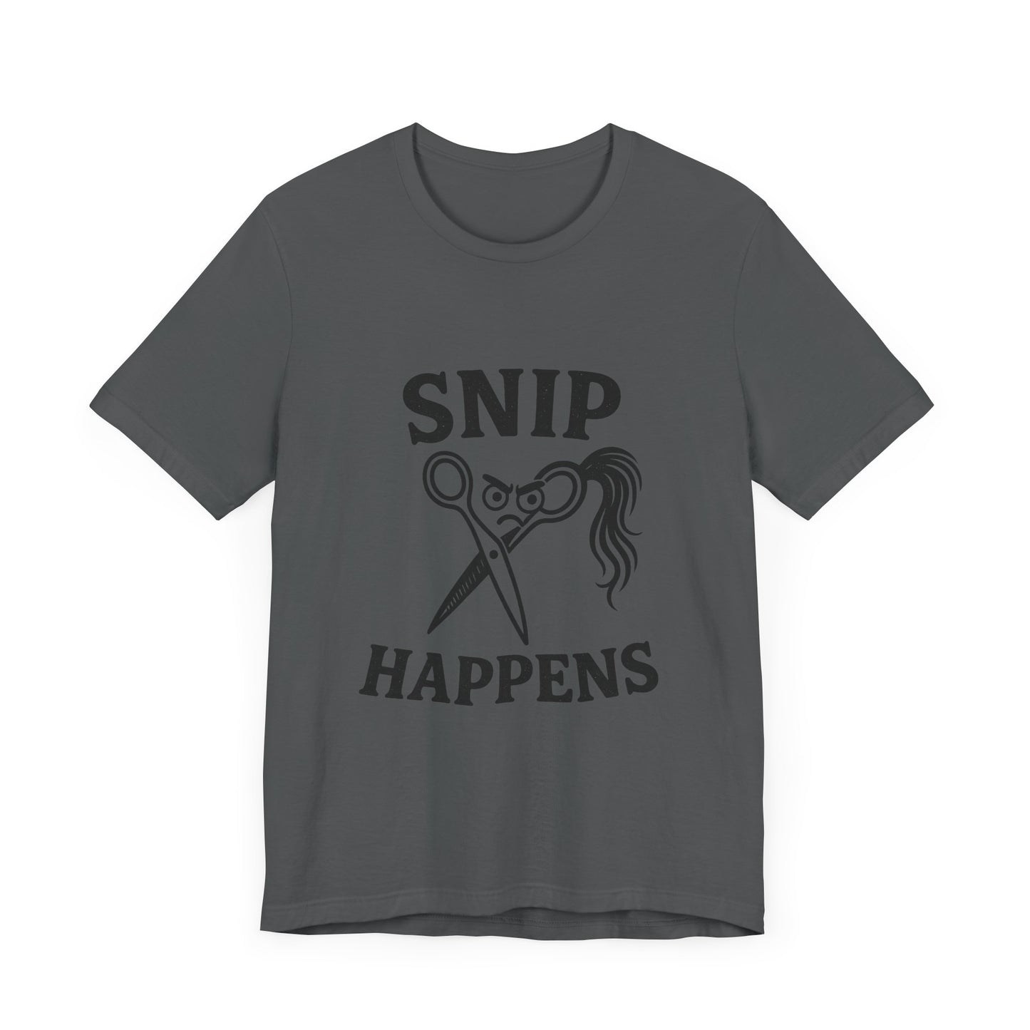 Funny Hair Stylist Tee, Snip Happens Shirt, Hairdresser Gift, Unisex Jersey Tee.