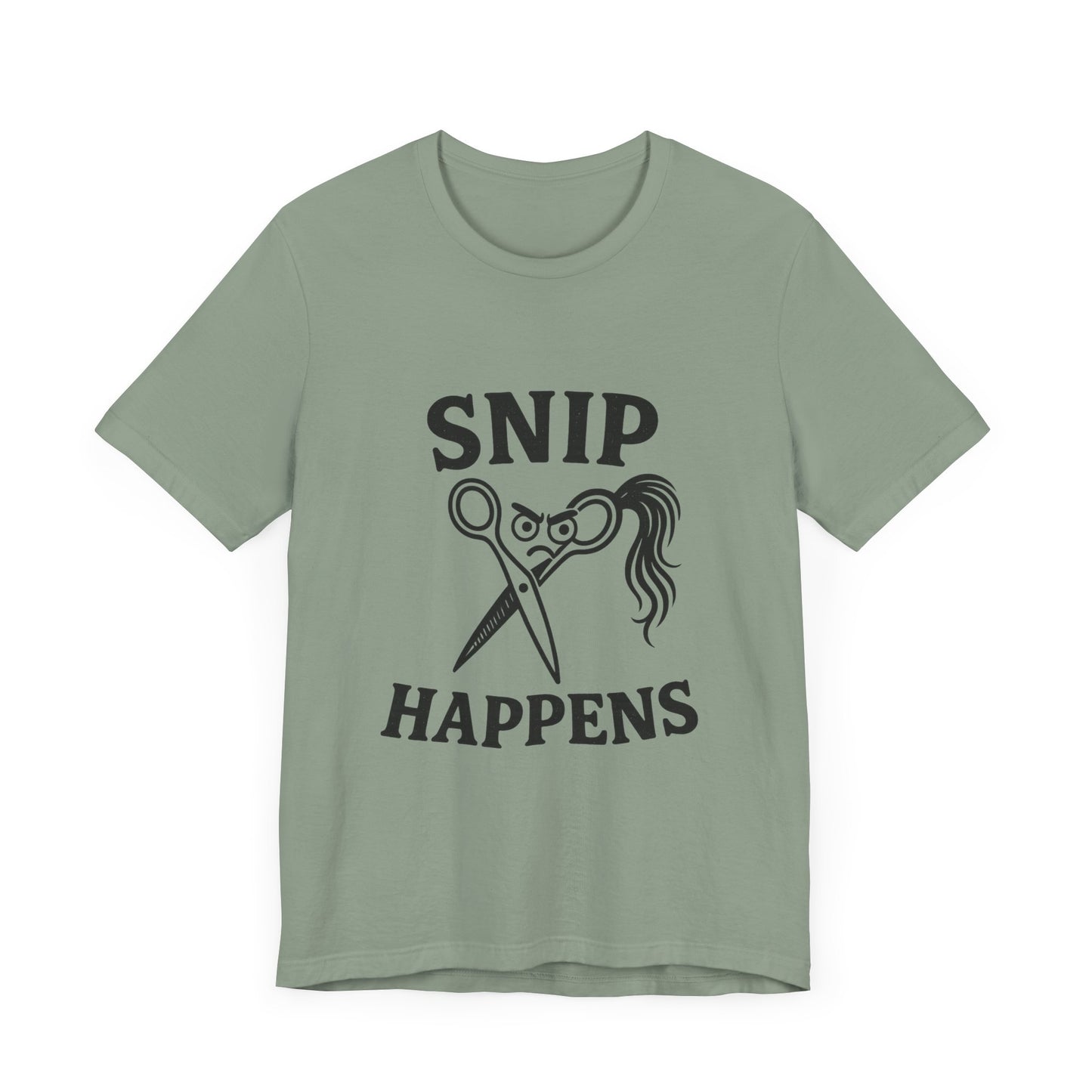 Funny Hair Stylist Tee, Snip Happens Shirt, Hairdresser Gift, Unisex Jersey Tee.