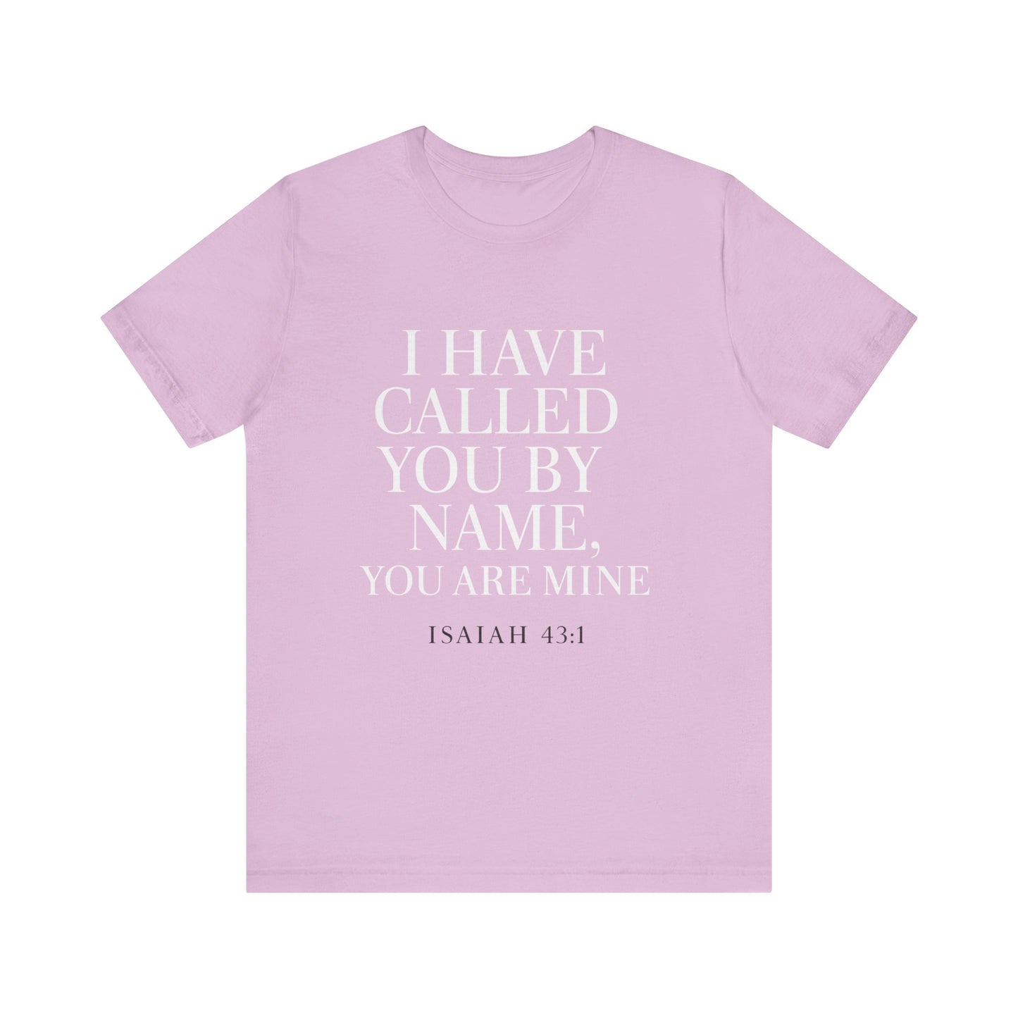 Isaiah 43:1 Unisex Jersey Tee - Comfort, Faith, Casual Wear.