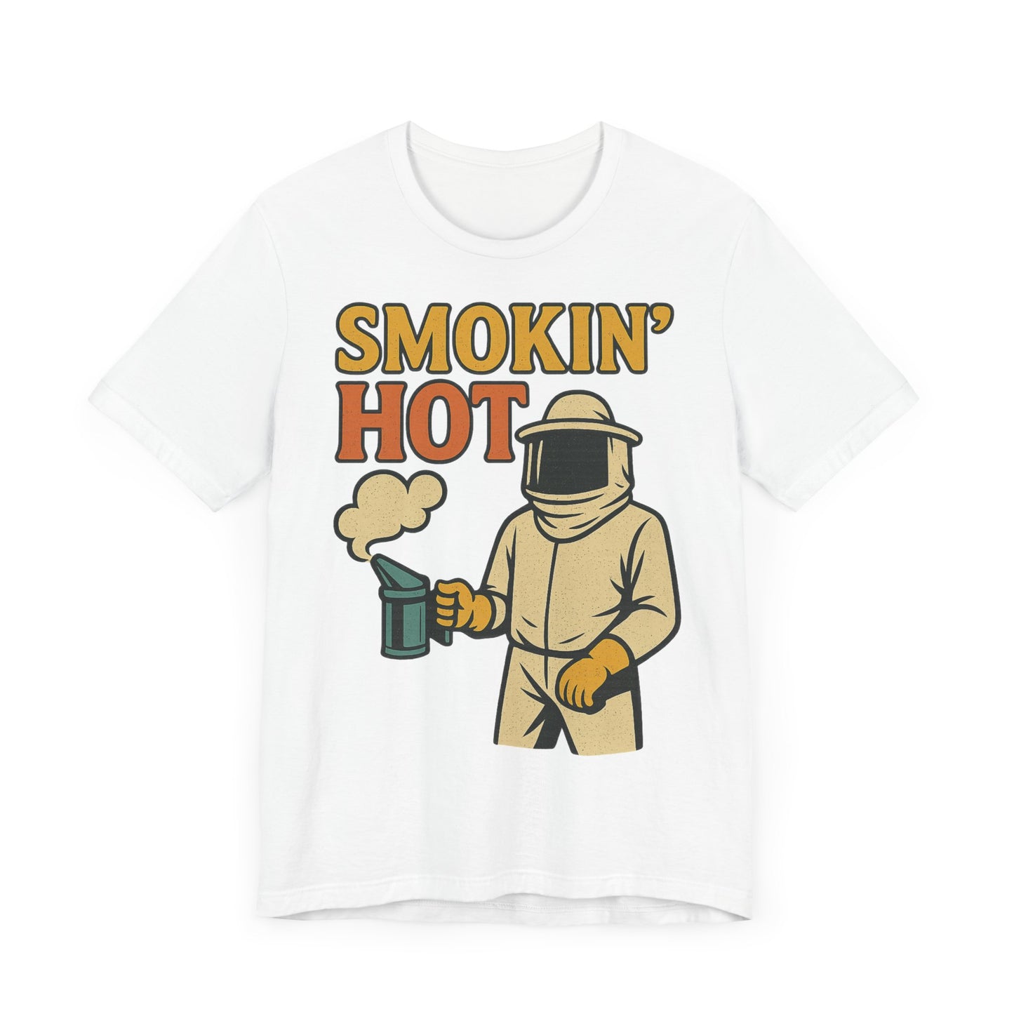 Smokin' Hot Bee Keeper Tee | Fun Graphic T-Shirt, Beekeeping Gift, Funny Summer Shirt.