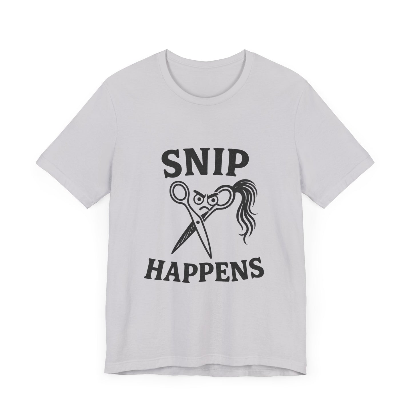 Funny Hair Stylist Tee, Snip Happens Shirt, Hairdresser Gift, Unisex Jersey Tee.
