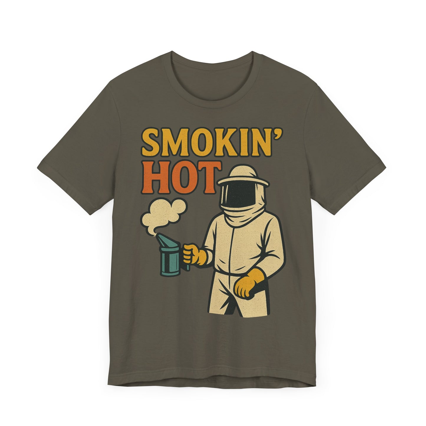 Smokin' Hot Bee Keeper Tee | Fun Graphic T-Shirt, Beekeeping Gift, Funny Summer Shirt.