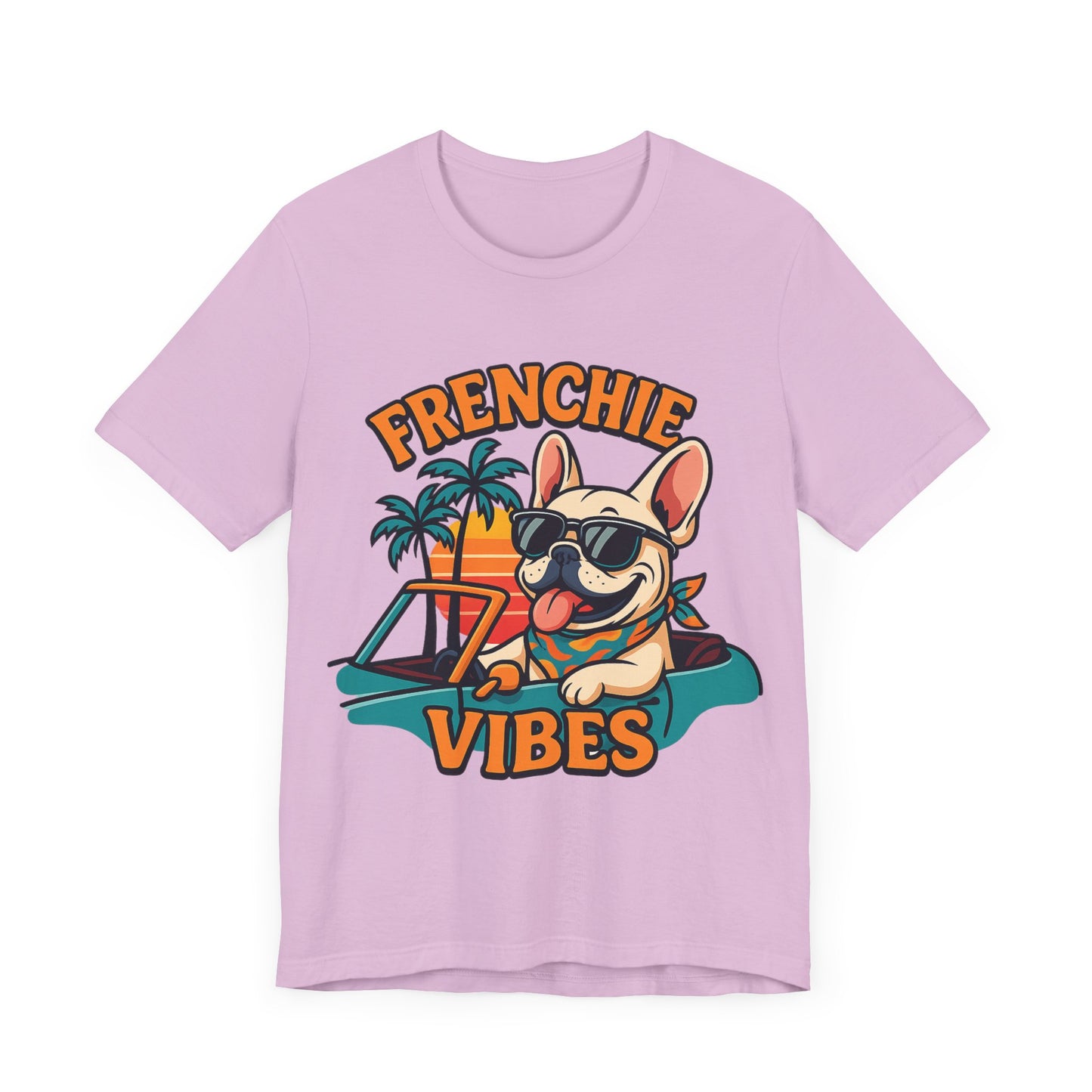 Frenchie Vibes Unisex Tee - French Bulldog, Dog Lover.