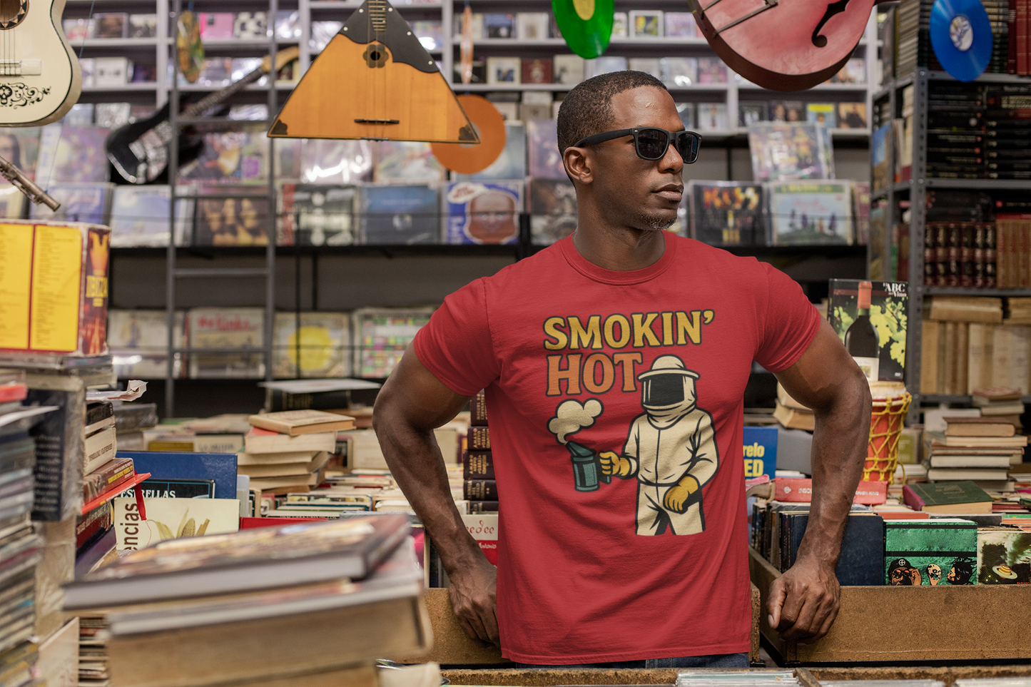 Smokin' Hot Bee Keeper Tee | Fun Graphic T-Shirt, Beekeeping Gift, Funny Summer Shirt.