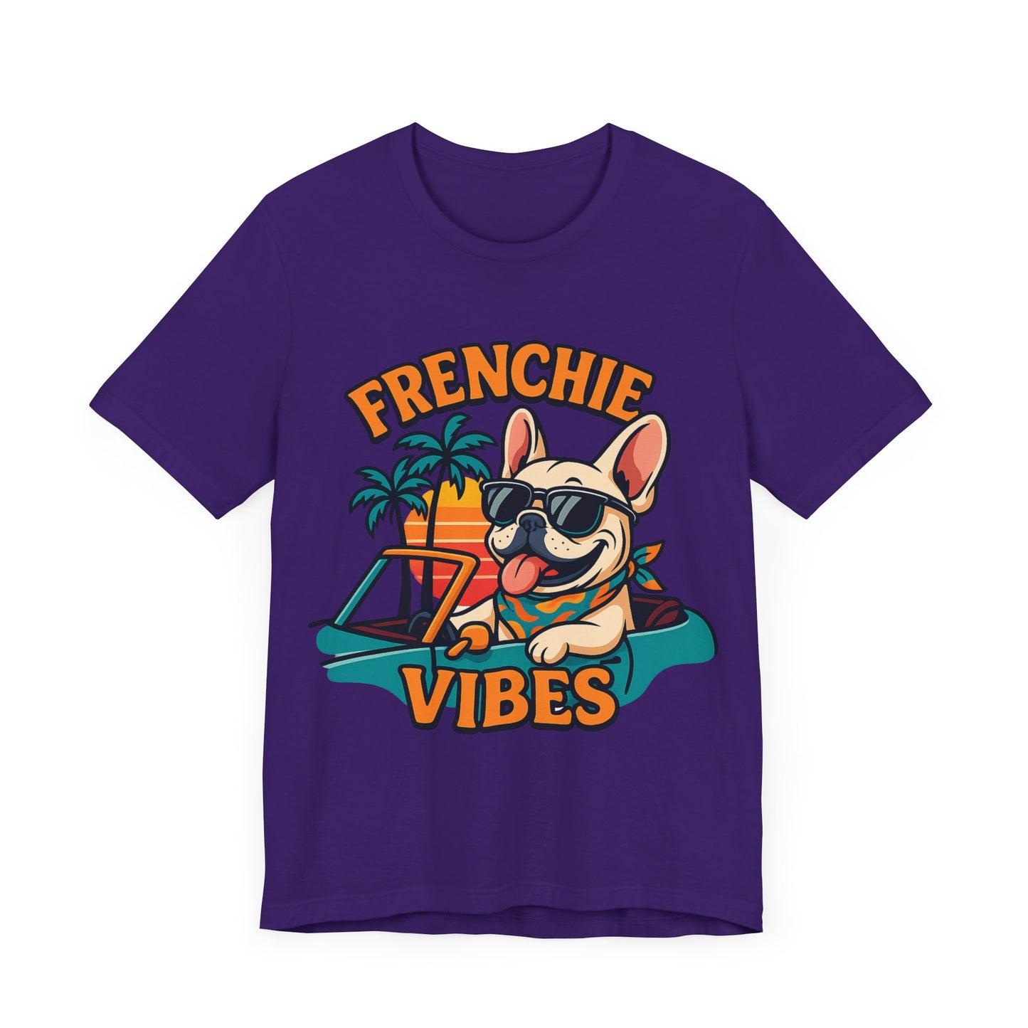 Frenchie Vibes Unisex Tee - French Bulldog, Dog Lover.