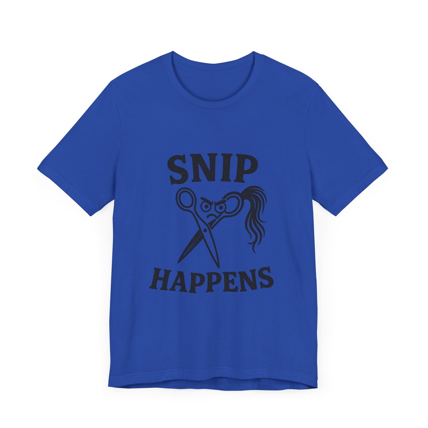 Funny Hair Stylist Tee, Snip Happens Shirt, Hairdresser Gift, Unisex Jersey Tee.