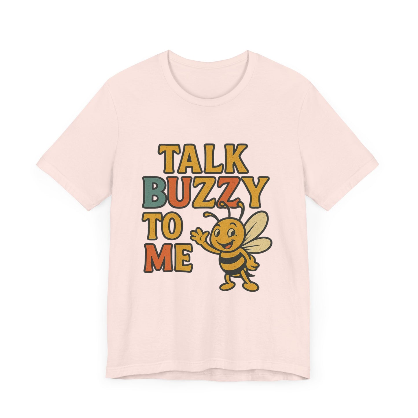 Cute Bee Graphic Tee - "Talk Buzz to Me" Unisex Jersey T-Shirt, Perfect Gift for Bee Lovers.
