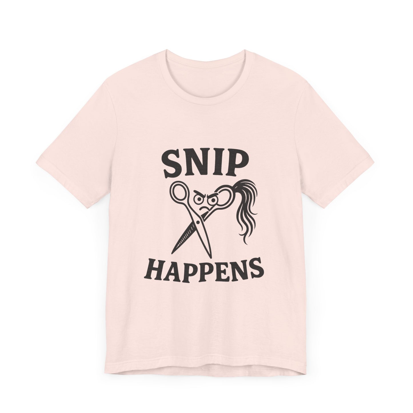 Funny Hair Stylist Tee, Snip Happens Shirt, Hairdresser Gift, Unisex Jersey Tee.