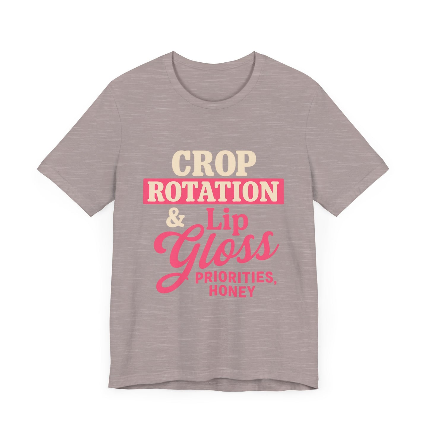 Crop Rotation & Lip Gloss Tee, Women's Farming Top.