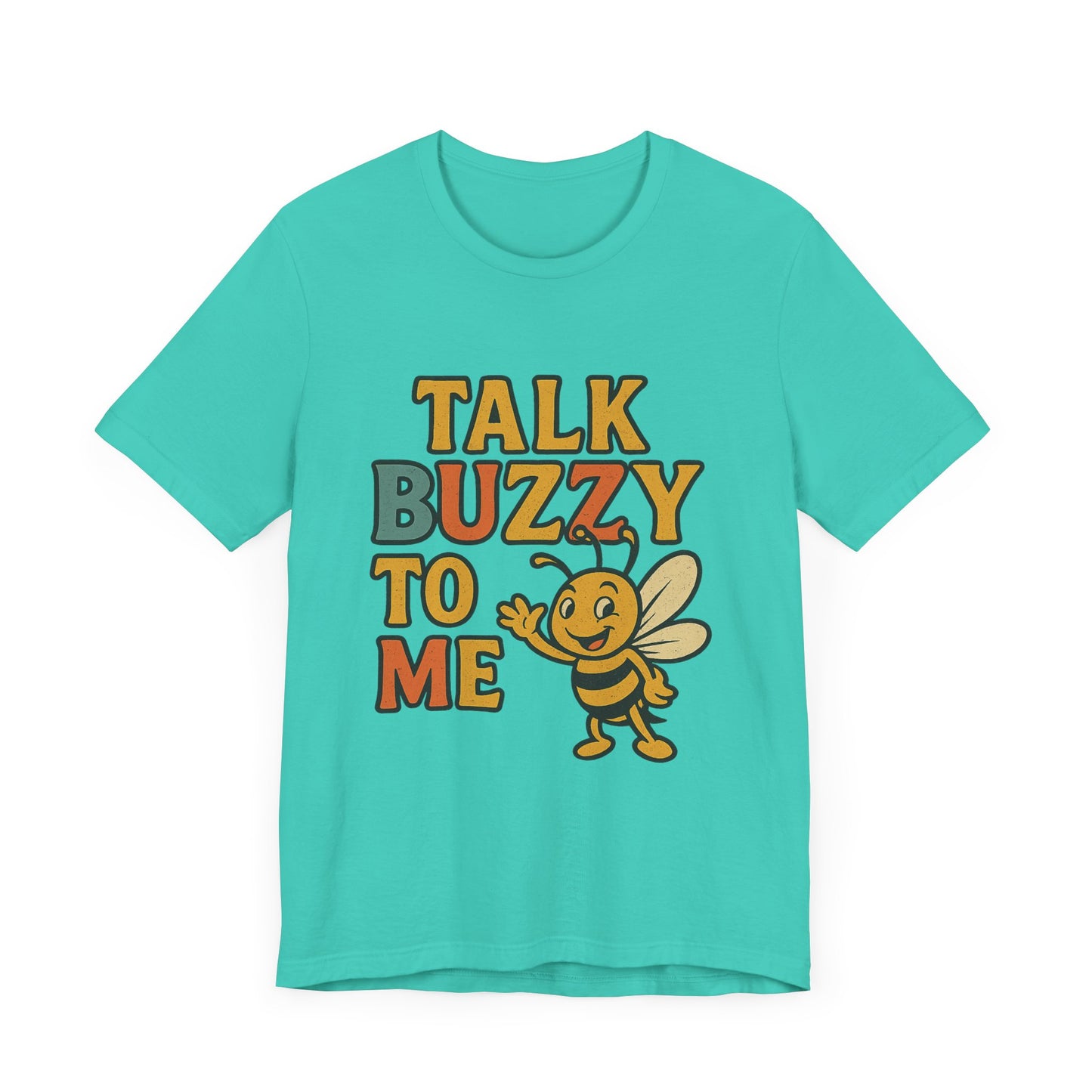 Cute Bee Graphic Tee - "Talk Buzz to Me" Unisex Jersey T-Shirt, Perfect Gift for Bee Lovers.