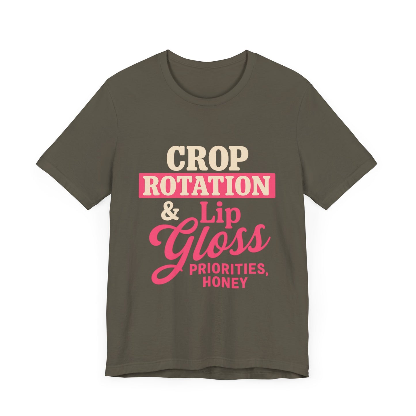 Crop Rotation & Lip Gloss Tee, Women's Farming Top.