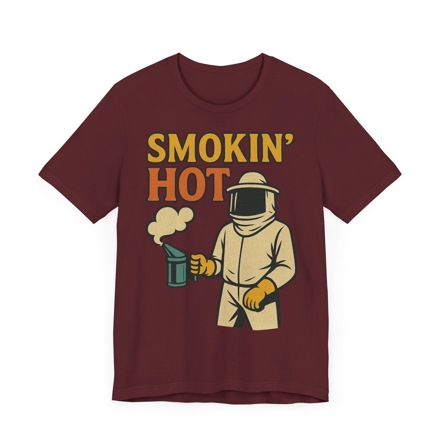 Smokin' Hot Bee Keeper Tee | Fun Graphic T-Shirt, Beekeeping Gift, Funny Summer Shirt.