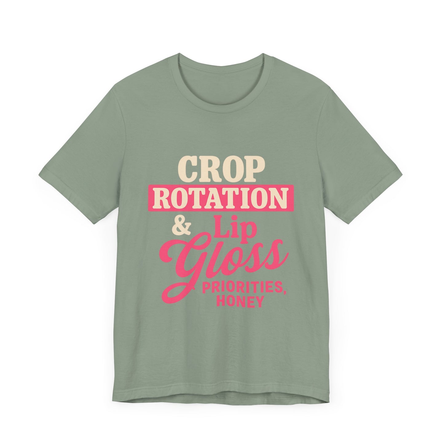Crop Rotation & Lip Gloss Tee, Women's Farming Top.