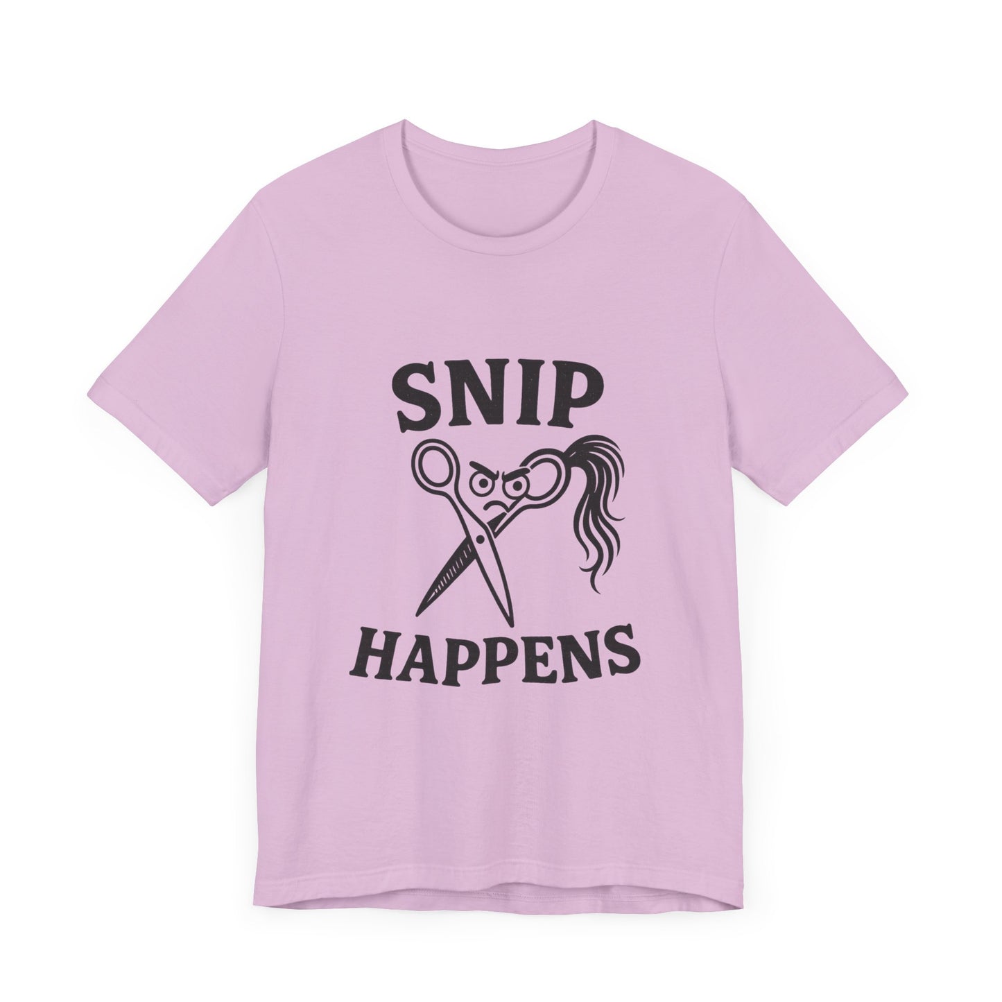 Funny Hair Stylist Tee, Snip Happens Shirt, Hairdresser Gift, Unisex Jersey Tee.