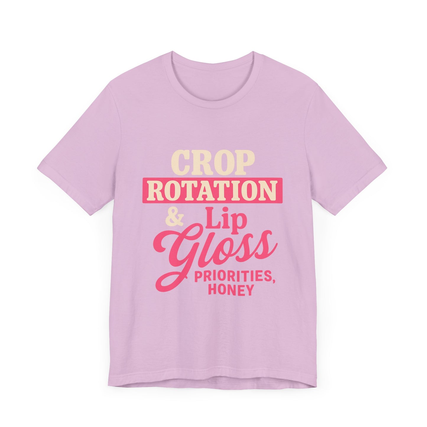 Crop Rotation & Lip Gloss Tee, Women's Farming Top.
