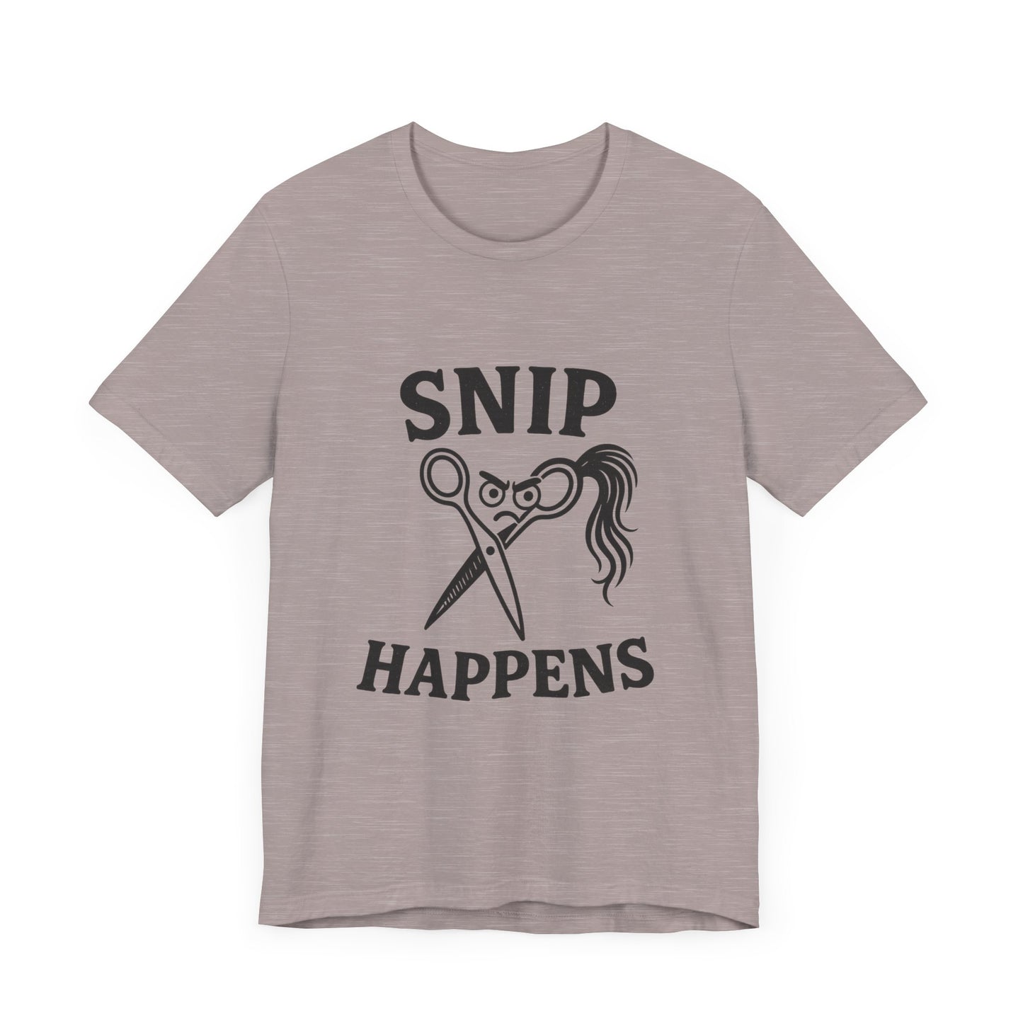 Funny Hair Stylist Tee, Snip Happens Shirt, Hairdresser Gift, Unisex Jersey Tee.