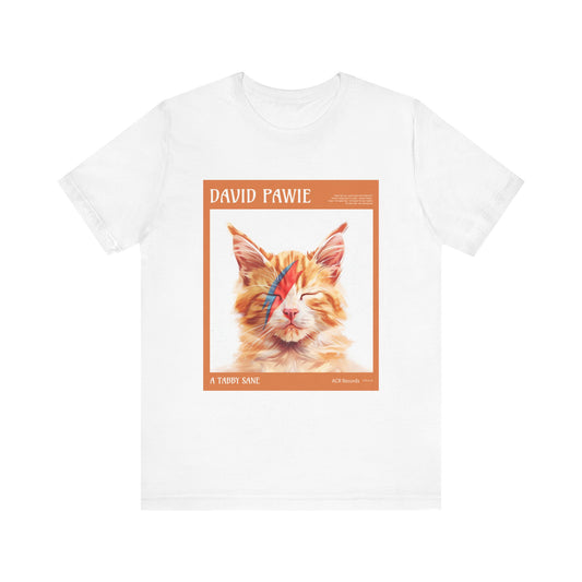 David Pawie Cat Art Tee, Funny Cat Shirt, Gift for Cat Lovers, Unique Pet Tee, Quirky Cat Lover Apparel